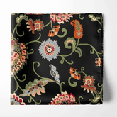 KIRSTEN BLACK SILK POCKET SQUARE